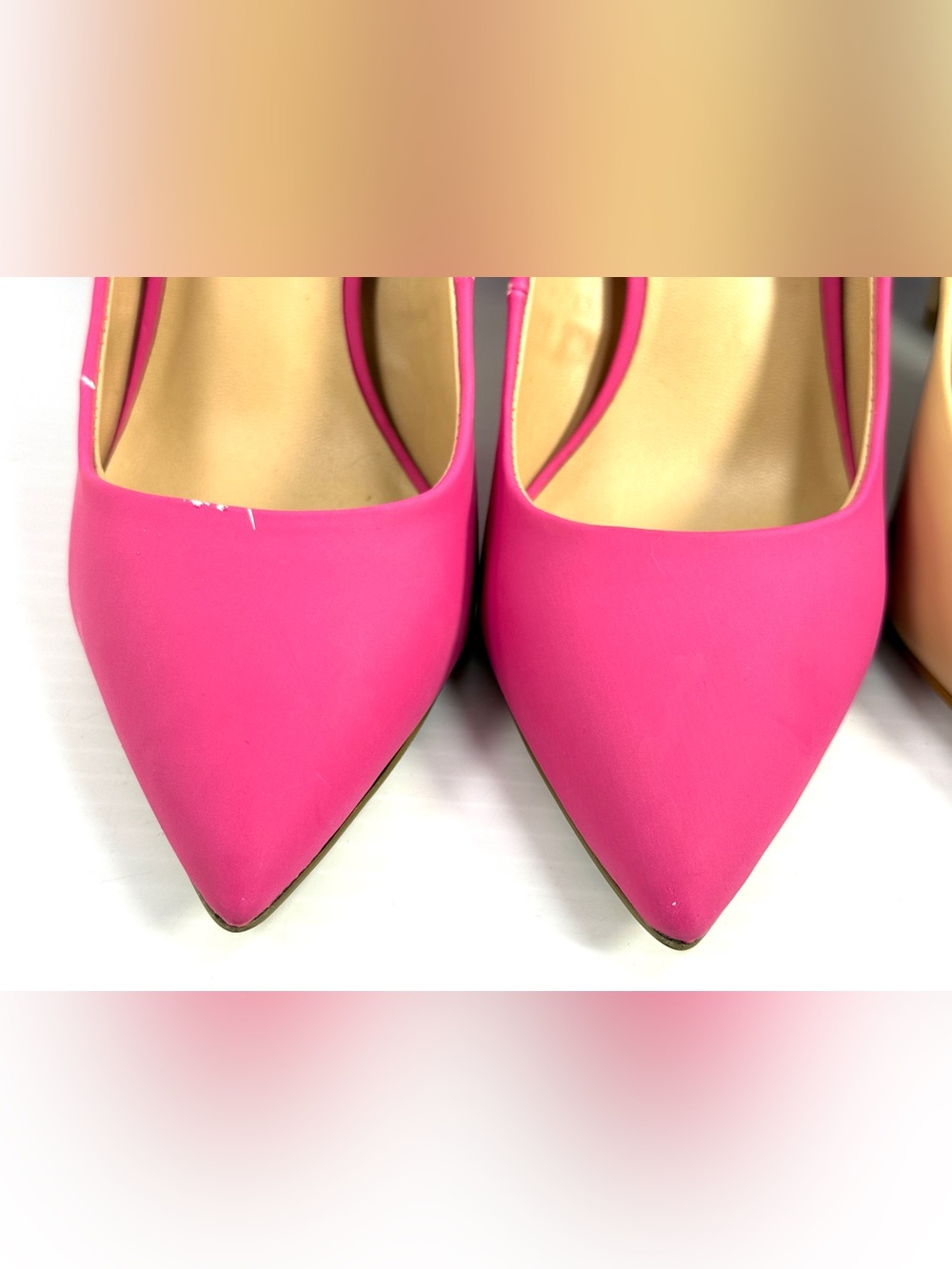Steve Madden& Mix 6  Beige, Pink Red Pointed Toe Pumps - Picture 6 of 16